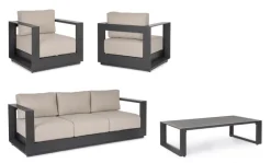 SET4 SALOTTO C-C MOSES ANTRACITE YK13