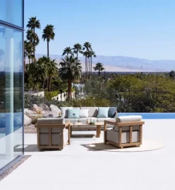 SET4 SALOTTO IN ALLUMINIO NATURALE- THESEUS