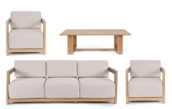 SET4 SALOTTO IN ALLUMINIO NATURALE- THESEUS