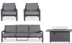 SET4 SALOTTO IN ALLUMINIO ANTRACITE PG61 - HENDRIX