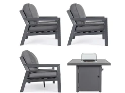 SET4 SALOTTO IN ALLUMINIO ANTRACITE PG61 - HENDRIX