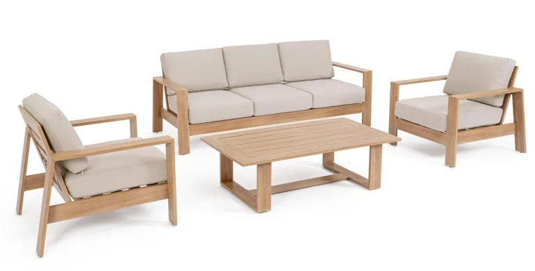 SET4 SALOTTO IN ALLUMINIO NATURALE- BALTIC