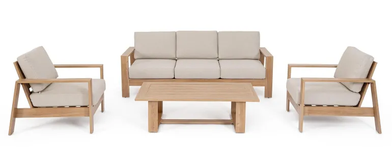 SET4 SALOTTO IN ALLUMINIO NATURALE- BALTIC