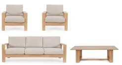 SET4 SALOTTO IN ALLUMINIO NATURALE- BALTIC