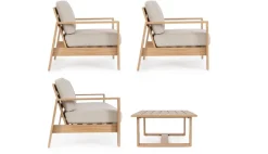 SET4 SALOTTO IN ALLUMINIO NATURALE- BALTIC