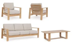 SET4 SALOTTO IN ALLUMINIO NATURALE- BALTIC