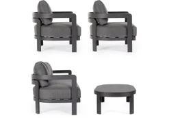 SET4 SALOTTO IN CORDA PER ESTERNO ANTRACITE WG21 - PRESLEY