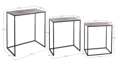 SET3 TAVOLINI IN ALLUMINIO - TAHIR