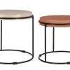 SET2 TAVOLINI IN ACCIAIO BEIGE TERRACOTTA - KETAKI