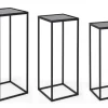 SET3 TAVOLINI IN ACCIAIO NERO - NUCLEOS