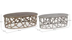 SET2 TAVOLINI IN ALLUMINIO - ZAHID