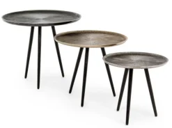 SET3 TAVOLINI IN ALLUMINIO - TAHIR