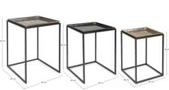 SET3 TAVOLINI IN ALLUMINIO X28 - AMIRA
