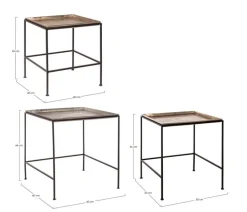 SET3 TAVOLINI IN ALLUMINIO - AMIRA