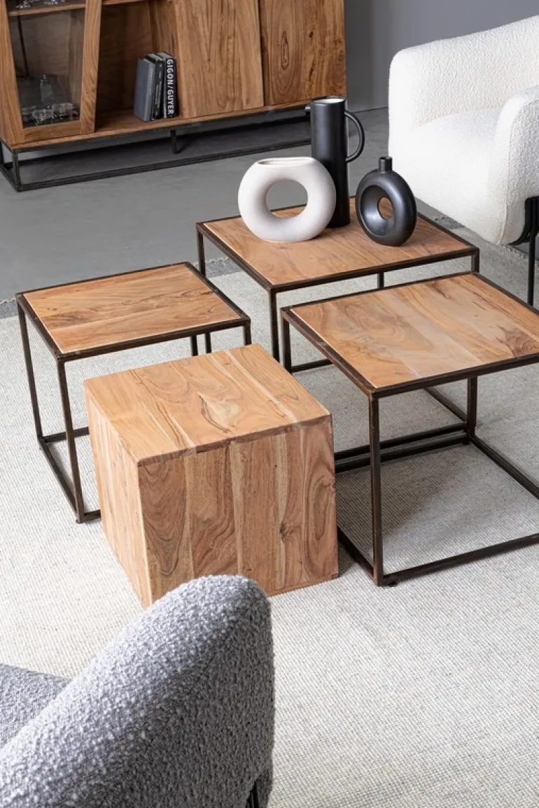 SET4 TAVOLINI IN LEGNO - JANAK