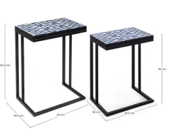 SET2 TAVOLINI IN METALLO - NEAPOLIS