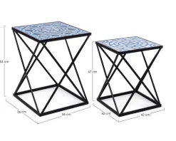 SET2 TAVOLINI IN METALLO - NEAPOLIS