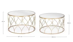 SET2 TAVOLINI IN METALLO J17 - ELENOR