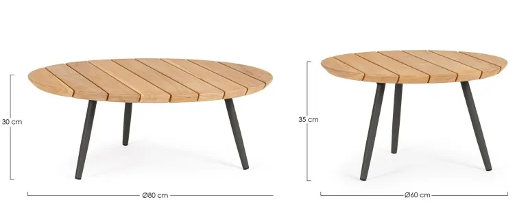 SET2 TAVOLINO IVISSA D60-D80 ANTRACITE