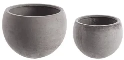 SET2 VASO CEMENT SFERA GRIGIO