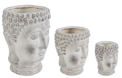 SET3 VASO TESTA BUDDHA