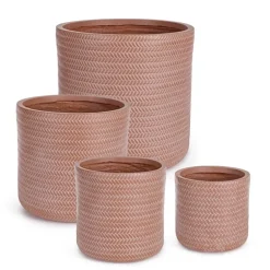 SET4 VASO TRESSAGE CIL TERRACOTTA