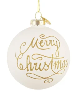 SFERA VT MERRY CHRISTMAS BIANCO D80