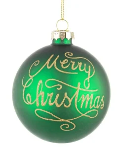 SFERA VT MERRY CHRISTMAS VERDE D80