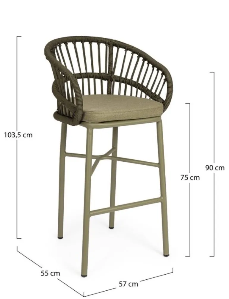 SGABELLO BAR C-C ODIVELAS VERDE