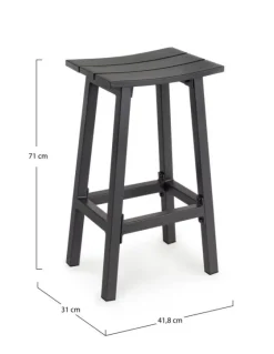 SGABELLO BAR IN ALLUMINIO ANTRACITE YK13 - SKIPPER