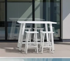 SGABELLO BAR IN ALLUMINIO BIANCO YK11 - SKIPPER