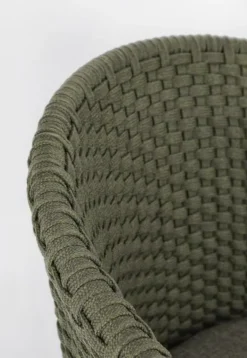 SGABELLO BAR IN CORDA PER ESTERNO VERDE - COACHELLA