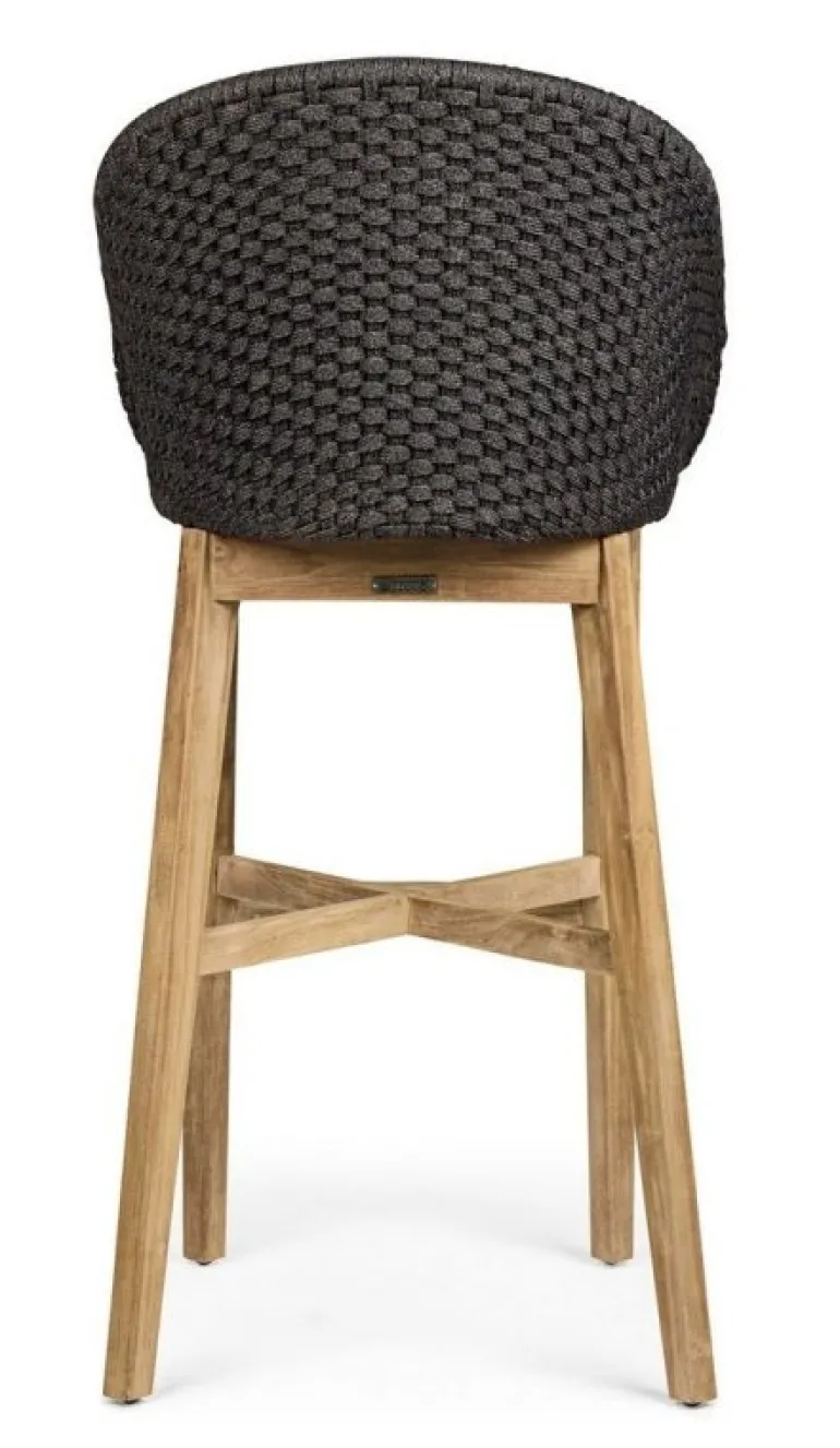 SGABELLO BAR IN CORDA PER ESTERNO ANTRACITE - COACHELLA