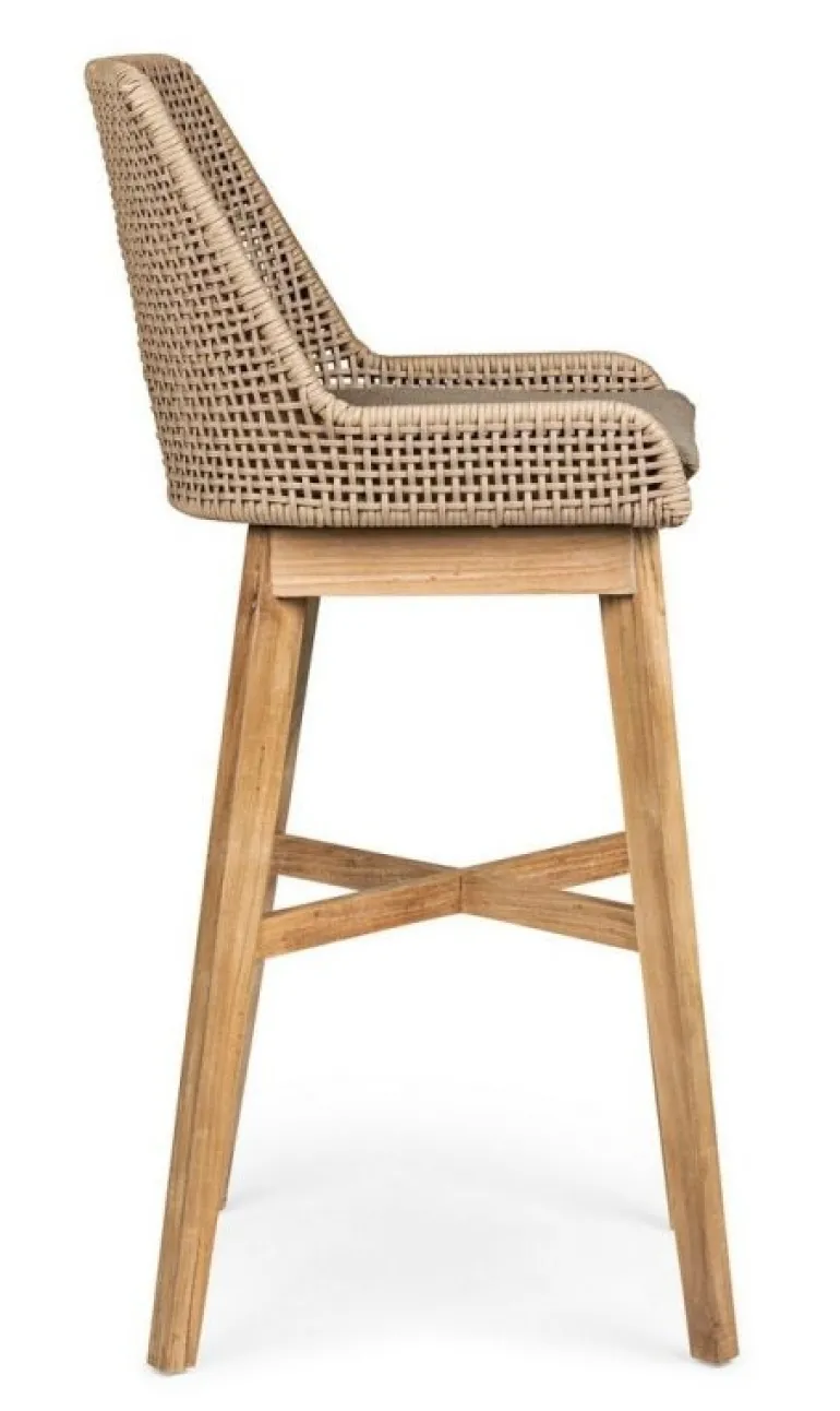 SGABELLO BAR IN CORDA PER ESTERNO TOROTRA - HESPERIA