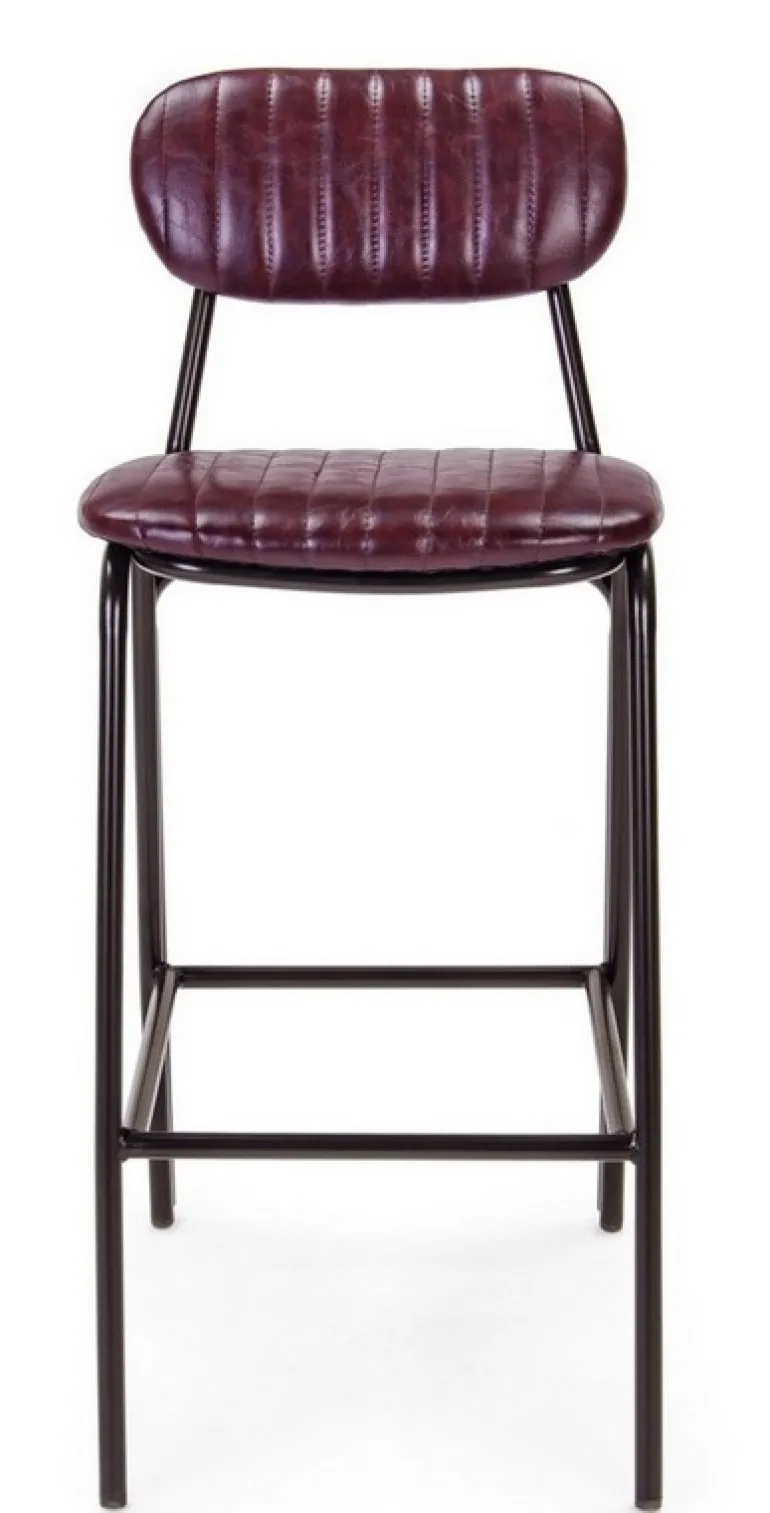 SGABELLO BAR IN ECOPELLE BORDEAUX - DEBBIE