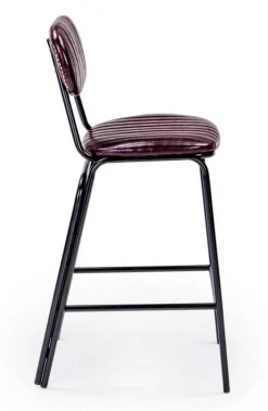 SGABELLO BAR IN ECOPELLE BORDEAUX - DEBBIE