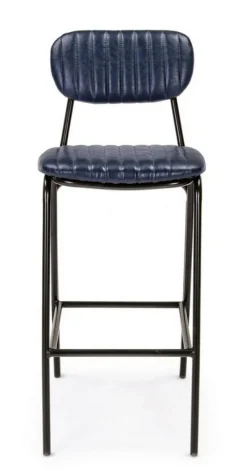 SGABELLO BAR IN ECOPELLE BLU - DEBBIE