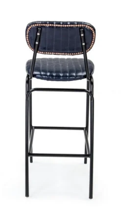 SGABELLO BAR IN ECOPELLE BLU - DEBBIE