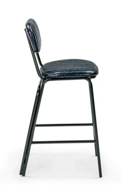 SGABELLO BAR IN ECOPELLE BLU - DEBBIE