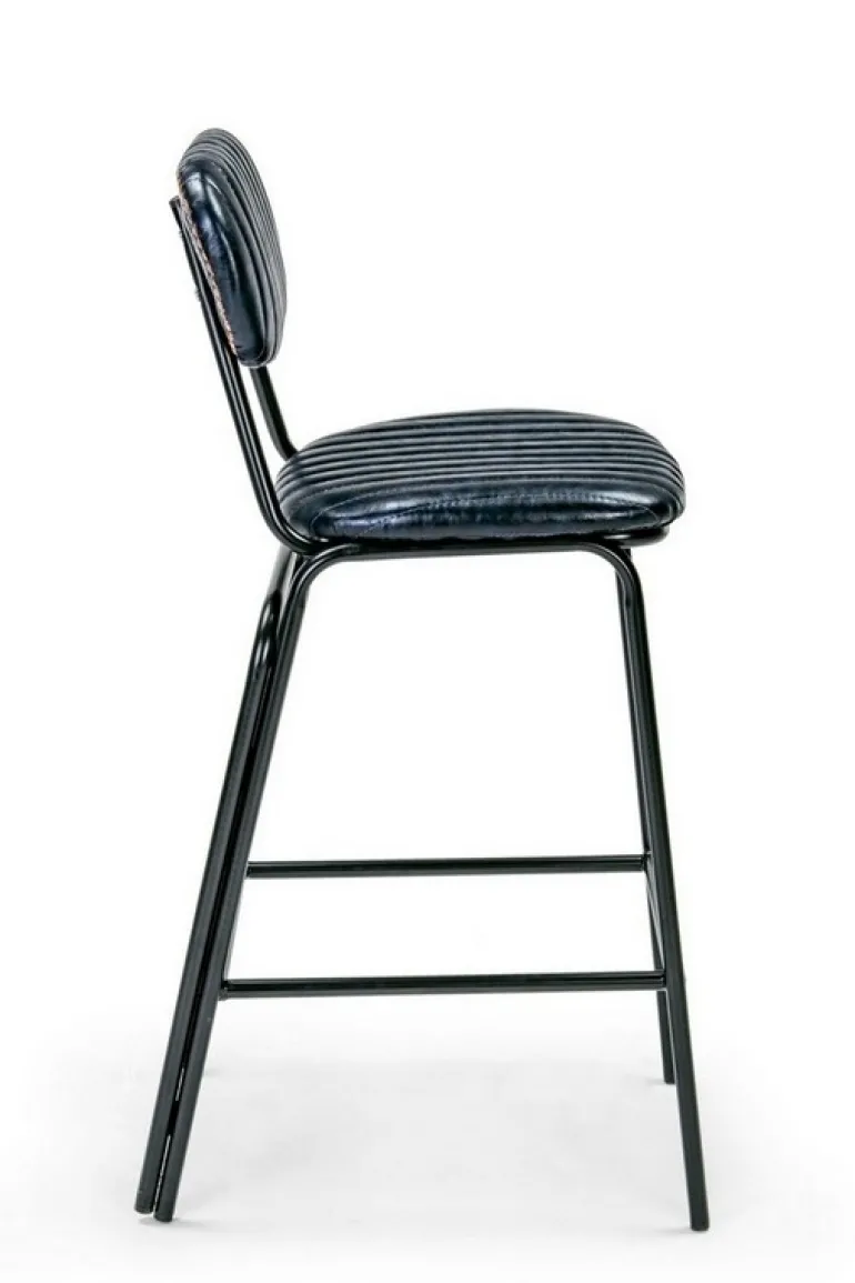 SGABELLO BAR IN ECOPELLE BLU - DEBBIE