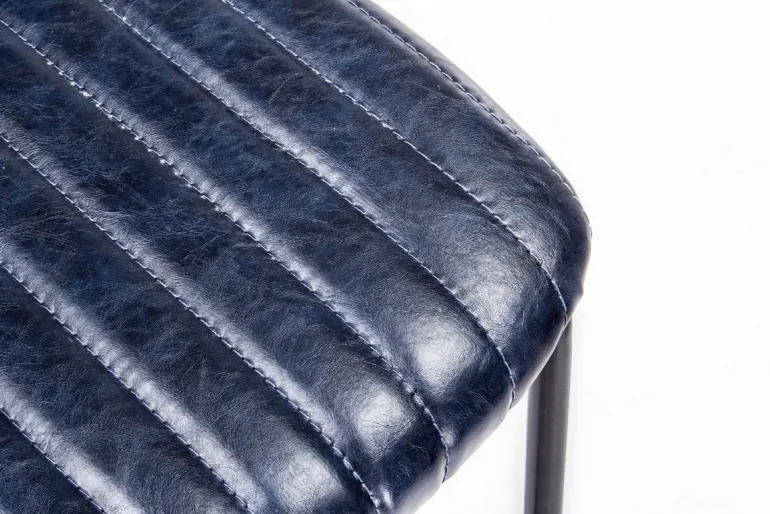 SGABELLO BAR IN ECOPELLE BLU - DEBBIE