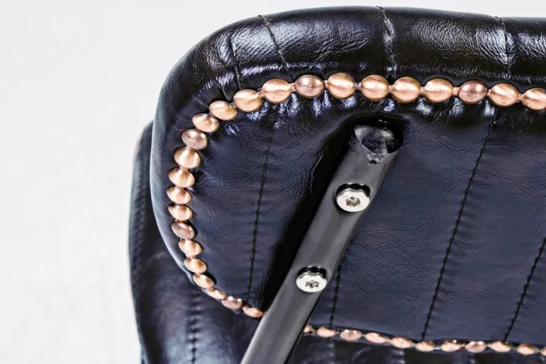 SGABELLO BAR IN ECOPELLE BLU - DEBBIE