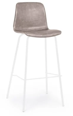 SGABELLO BAR IN ECOPELLE BIANCO - KYRA