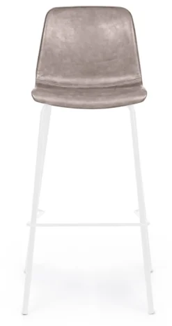 SGABELLO BAR IN ECOPELLE BIANCO - KYRA