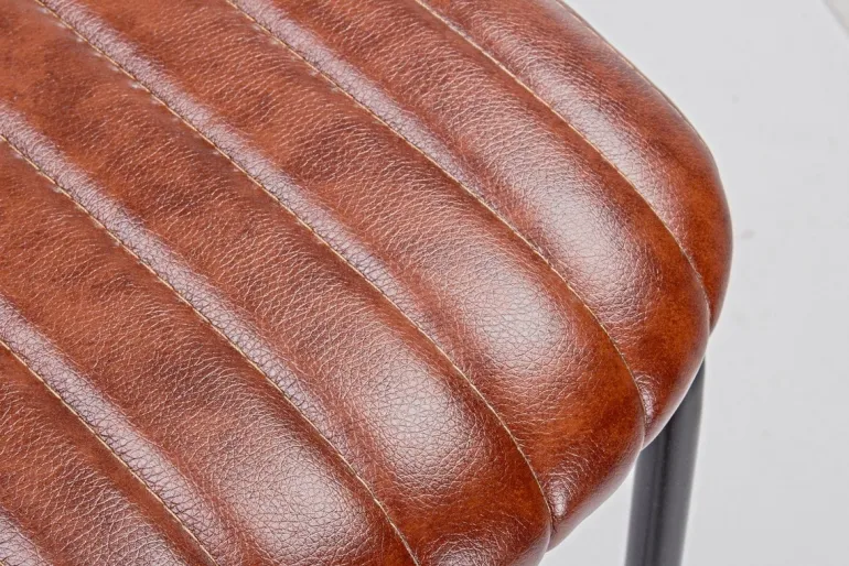 SGABELLO BAR IN ECOPELLE ARANCIO SCURO - DEBBIE