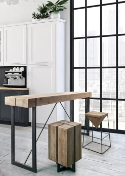 SGABELLO BAR IN LEGNO - GARRETT