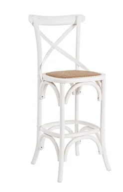 SGABELLO BAR IN LEGNO BIANCO - CROSS