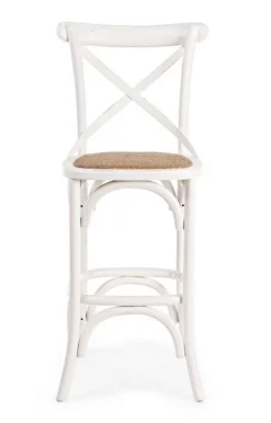 SGABELLO BAR IN LEGNO BIANCO - CROSS