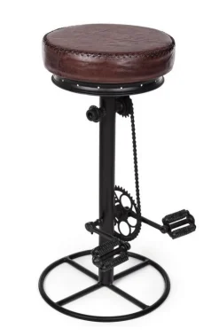 SGABELLO BAR IN PELLE - CYCLE