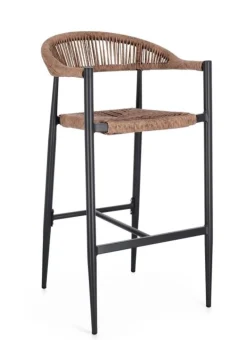 SGABELLO BAR JANDIA ANTRACITE/NATURAL